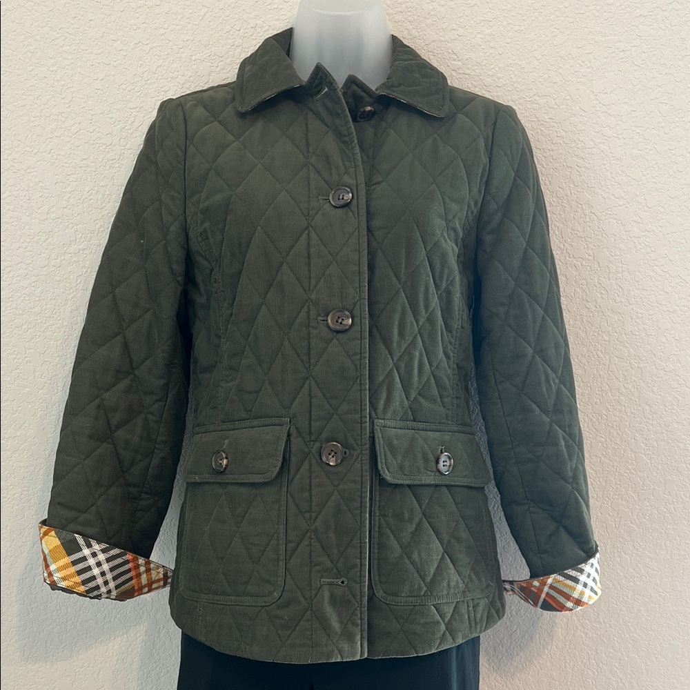 Talbots Quilted Green Jacket - image 1